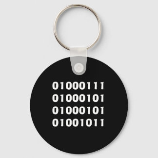 01000111 01000101 01000101 01001011 SCHLÜSSELANHÄNGER