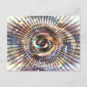 0100101010001101 (Teil 2)   Code Binary Cyberspace Postkarte