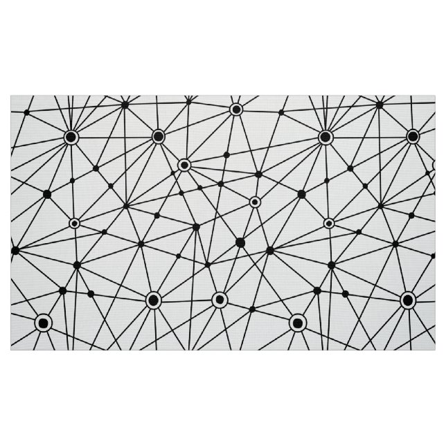 010316 Network - Black on White Stoff (Fat Quarter (45,7 x 55,9 cm))