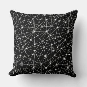 010316 Network - White on Black Kissen