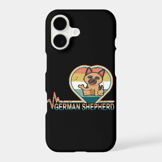 011 Retro Deutscher Schäferhund Herzschlag Vintage