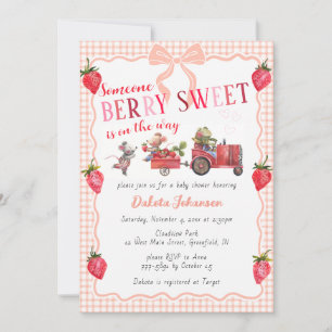 011 Terrakotta-Beeren-Süße-Farm-Baby-Party Einladung