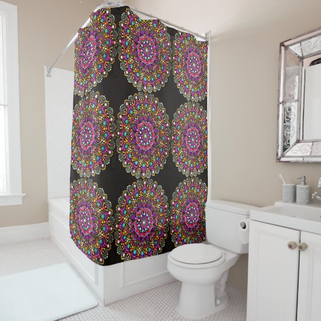0135 - Mandala Pattern - Duschvorhang (Beispiel)