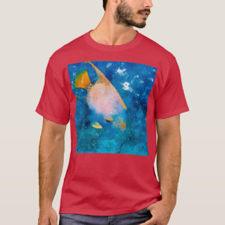 013 Angelfish Aquarellengel mit Orang T-Shirt