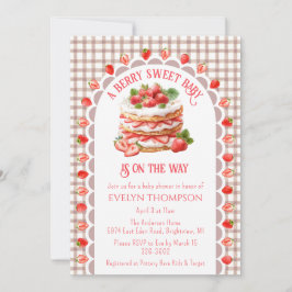 013 Chocolate Strawberry Shortcake Baby Shower Einladung