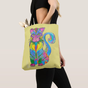 0144 - Katze Alebrije - Tote Beutel