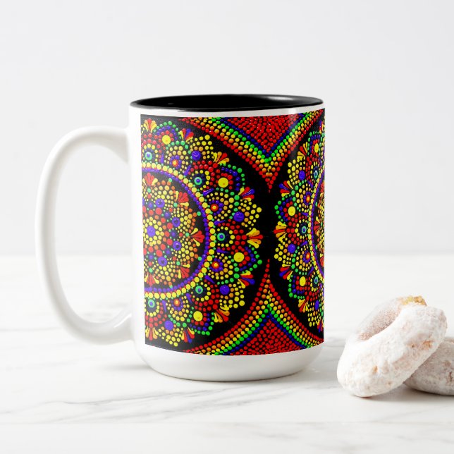 0145 - Mandala Tasse (Mit Donut)