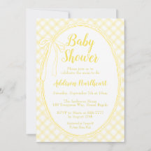 015 Zitronen-Erbstück-Spitze-Gingham-Baby-Party
