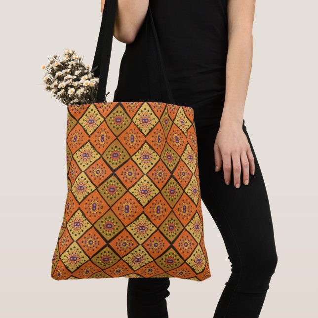 0168 - Orange Mandala Tiles - Tote Bag (Von Nahem)