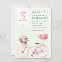 017 Moosgrün süßes floral Mädchen Fahrrad Baby-Par