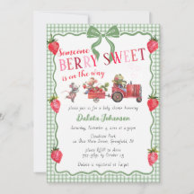 019 Forest Gingham Beeren Süße Farm Baby Shower