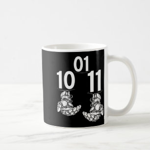 01 10 11 Roboter lustige Hände Roboter Männer Mädc Kaffeetasse
