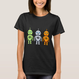 01 10 11 Roboterprogrammierung lustige Männer Frau T-Shirt