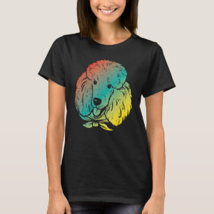 01 Bunter Pudel-Gesicht-Kunst-Tier-Haustier-Hunde- T-Shirt