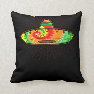 01.Cinco De Mayo Gefärbte Krawatte Sombrero Gefärb Kissen