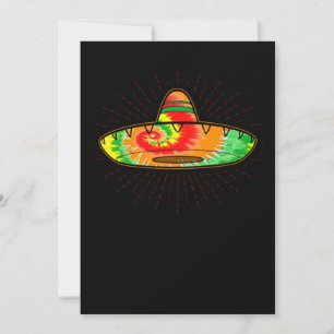 01.Cinco De Mayo Gefärbte Krawatte Sombrero Gefärb Save The Date