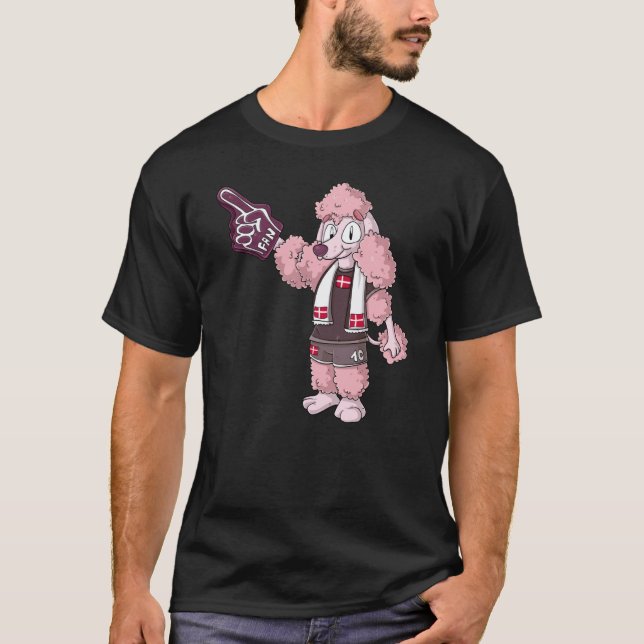 01 Fan Pudel Dänemark T-Shirt (Vorderseite)