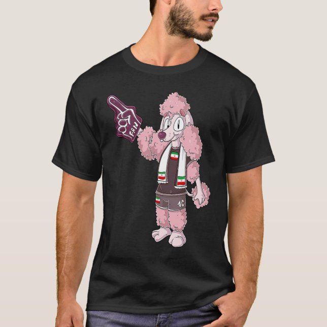 01 Fan Pudel Iran T-Shirt (Vorderseite)