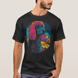 01 Farbiger Pudel-Hund Pop-Art-Design T-Shirt