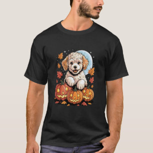 01 Halloween Pudel Kürbis Poodles T-Shirt