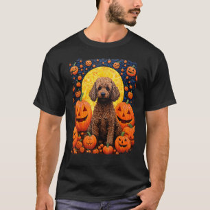 01 Hund Pudel Kürbis Halloween T-Shirt