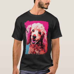 01 Hund Pudel Rosa T-Shirt