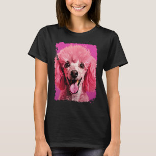 01 Hund Rosa Pudel T-Shirt