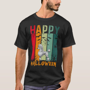 01 Pudel Hund Mädchen Jungen Retro Halloween Abe T-Shirt