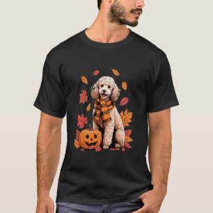 01 Pudel-Hundeliebhaber Kürbis Herbst Thanksgiving T-Shirt