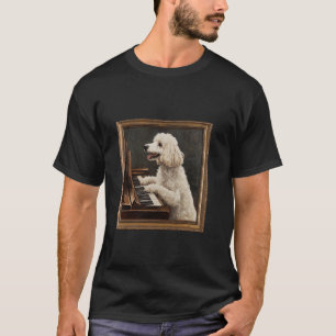 01 Pudel Klavier Hund T-Shirt