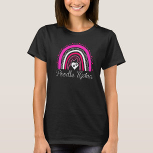 01 Pudel-Mama-Hund Regenbogen-Pudel-Mama T-Shirt