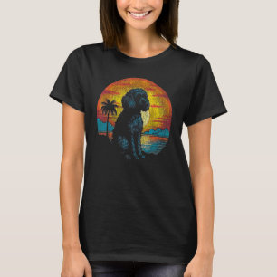 01 Pudel Sonnenuntergang Vintage Retro Grafik für T-Shirt