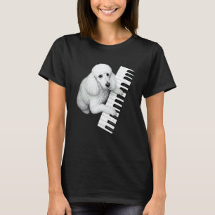01 Pudel spielt Klavier Pianist Hundeliebhaber T-Shirt