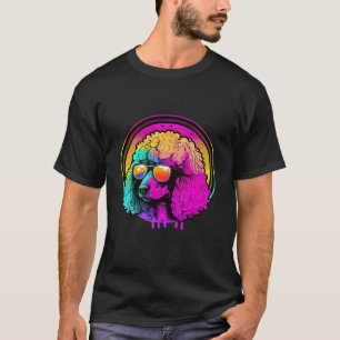 01 Retro Pudel Synthwave Nächte T-Shirt