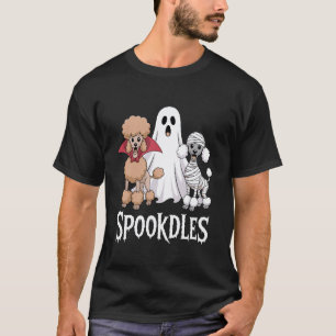 01 Spookdles Lustiger Pudel-Hund Halloween-Kostüm T-Shirt