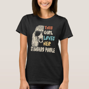 01 Standard Pudel Mädchen Cool Vintage Retro Für H T-Shirt