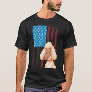 01 USA Amerikanische Flagge Patriotischer Hund Pud T-Shirt