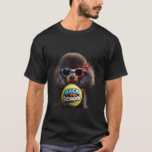 01 Zwergpudel Zurück zur Schule Tennisball Kind T-Shirt