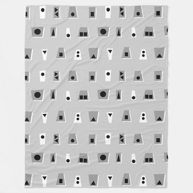 020216 - Grau, White und Black on Gray CCCC Fleecedecke (Vorderseite)