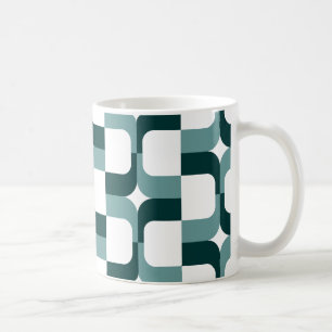 020614 - Ocean Green and Dark Green on White Tasse