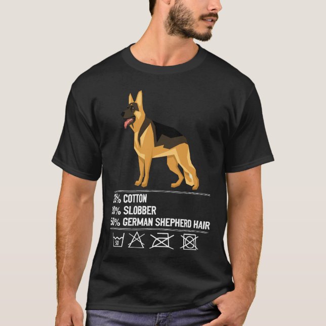 021 20% Baumwolle 30% Slobber 50% Deutscher Schäfe T-Shirt (Vorderseite)