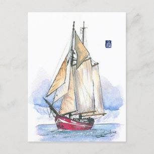 (021) Segelboot Noorderlicht Postkarte