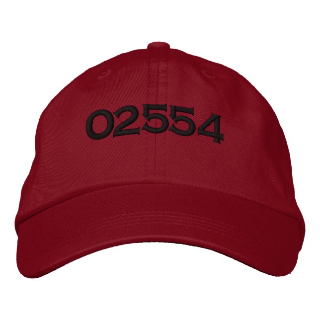 02554 NANTUCKET bestickter Hat Bestickte Baseballkappe (Vorderseite)