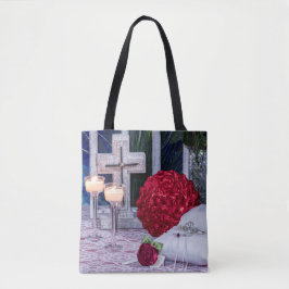 0294-Bridal Bouquet w/Rings, Veil, Tiara, Cross