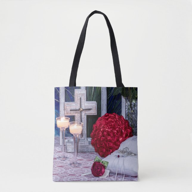 0294-Bridal Bouquet w/Rings, Veil, Tiara, Cross (Vorderseite)