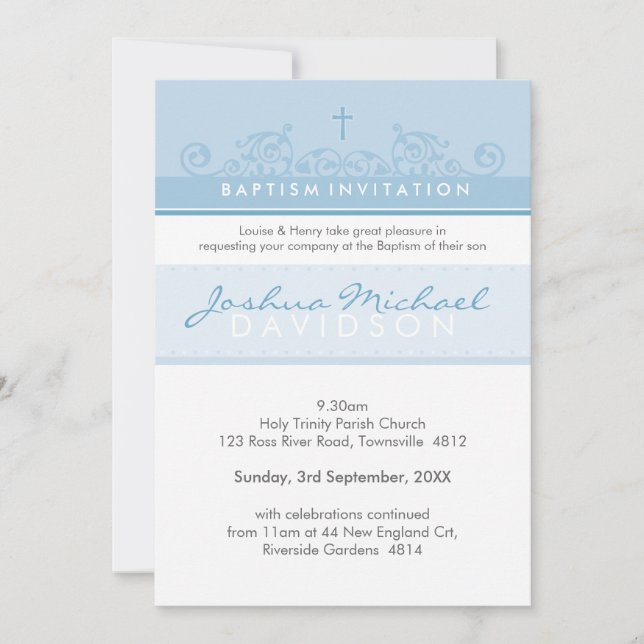 029 Susana :: Custom Baptism Invitations Einladung (Vorderseite)
