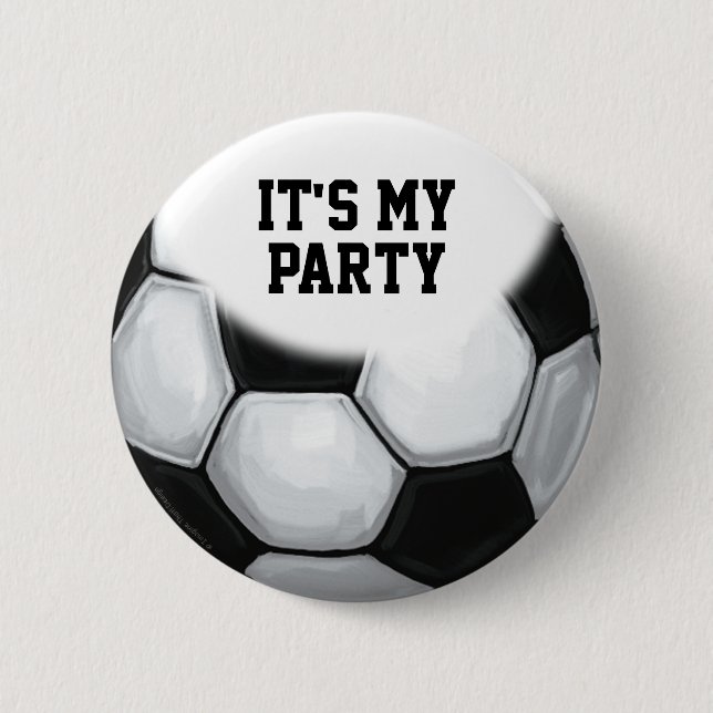 02.12 Geburtstag Custom Soccer Ball Button (Vorderseite)