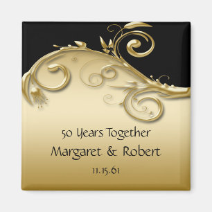 02 Gold und Schwarz zum 50. Jubiläum  Magnet