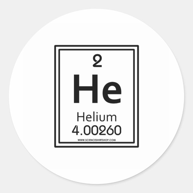 02 Helium Runder Aufkleber (Vorderseite)