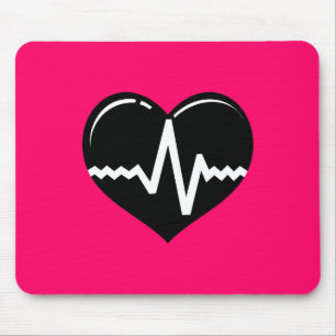 030719 MEDICAL HERART HEARTBEAT SYMBOL LOGO GRAPHI MOUSEPAD